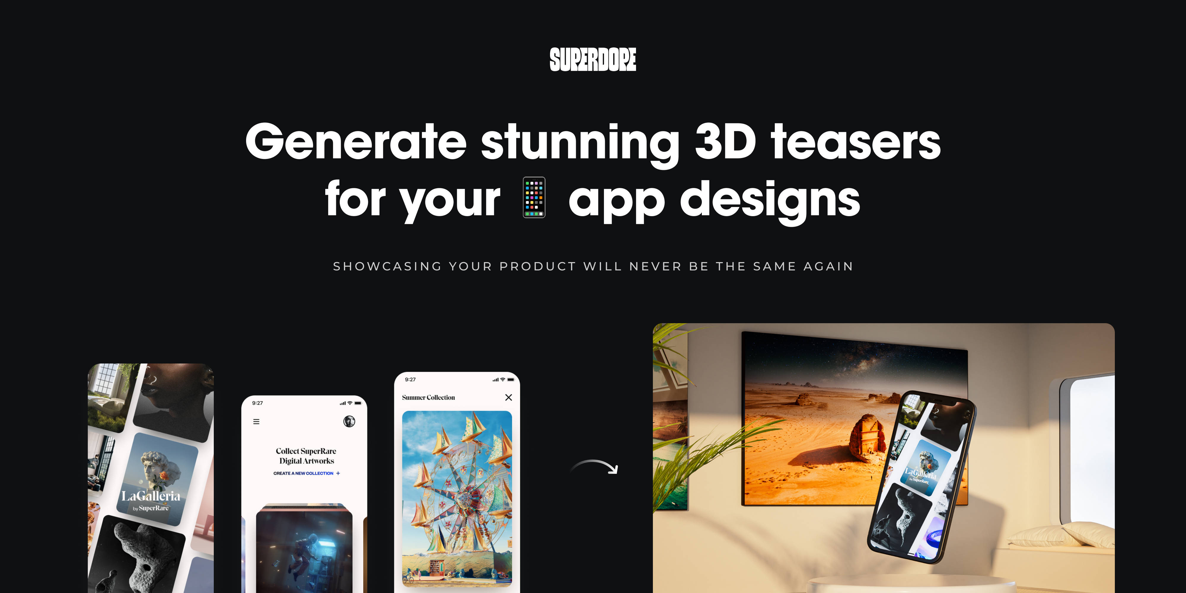 SuperRare app concept teaser